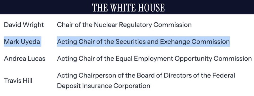 techconcatalina's tweet photo. 🔥ÚLTIMO🔥

🇺🇸 Trump nombra OFICIALMENTE a Mark Uyeda, partidario de #Bitcoin, para reemplazar a Gary Gensler como presidente de la SEC.

Chau Gary 🤡 https://t.co/U8z4PulIVO