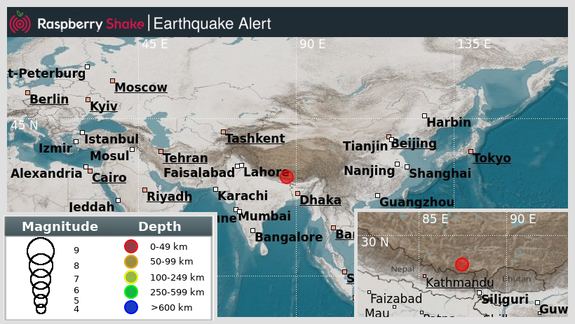 raspishakEQ's tweet photo. Preliminary M5.0 #Earthquake
ID: #rs2025bkmrgm
107km from #Kagar, #Xizang
2025-01-20 21:03 UTC
Source: #GFZ
@raspishake
Join the largest #CitizenScience EQ community ➡ https://t.co/Y5O0dgJqJF
EVENT ➡ https://t.co/VqrS2KVXdf https://t.co/L5Xm4QqTQh