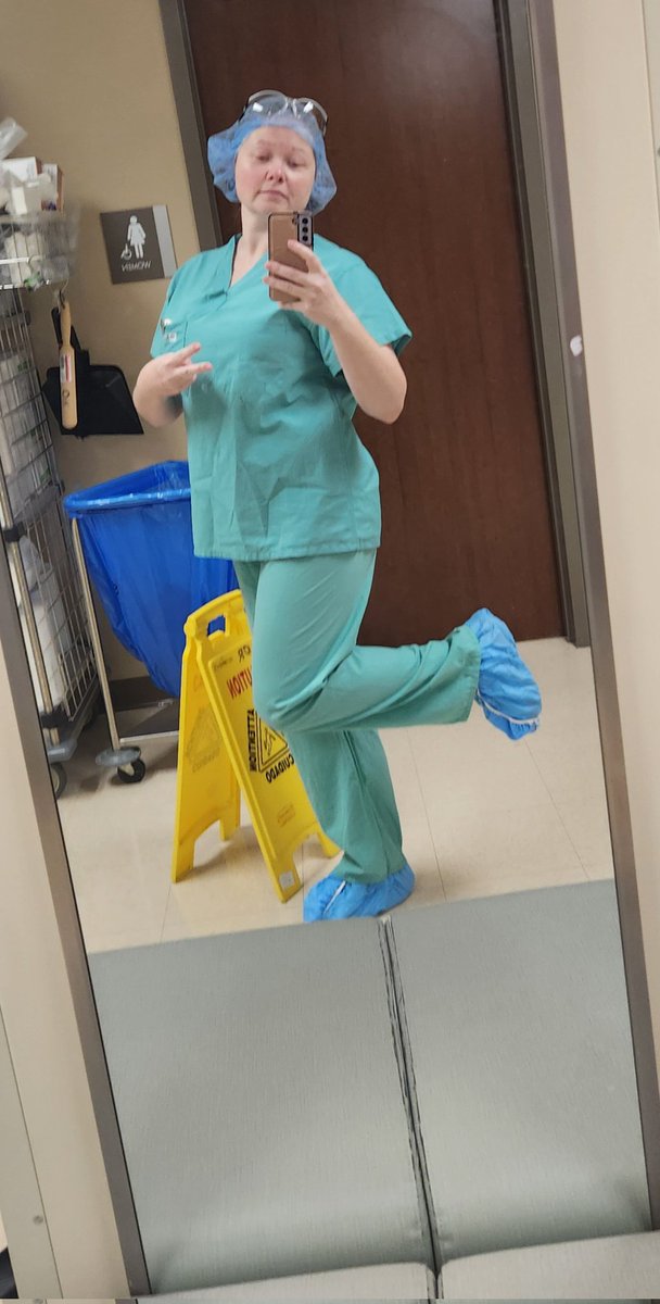 BeautyMotivate's tweet photo. Quick selfie at clinicals π all scrubs remind me of MC Hammer pants
#surgtech #surgery #education #happy #school #OR #exhausted https://t.co/Q31VblAyde