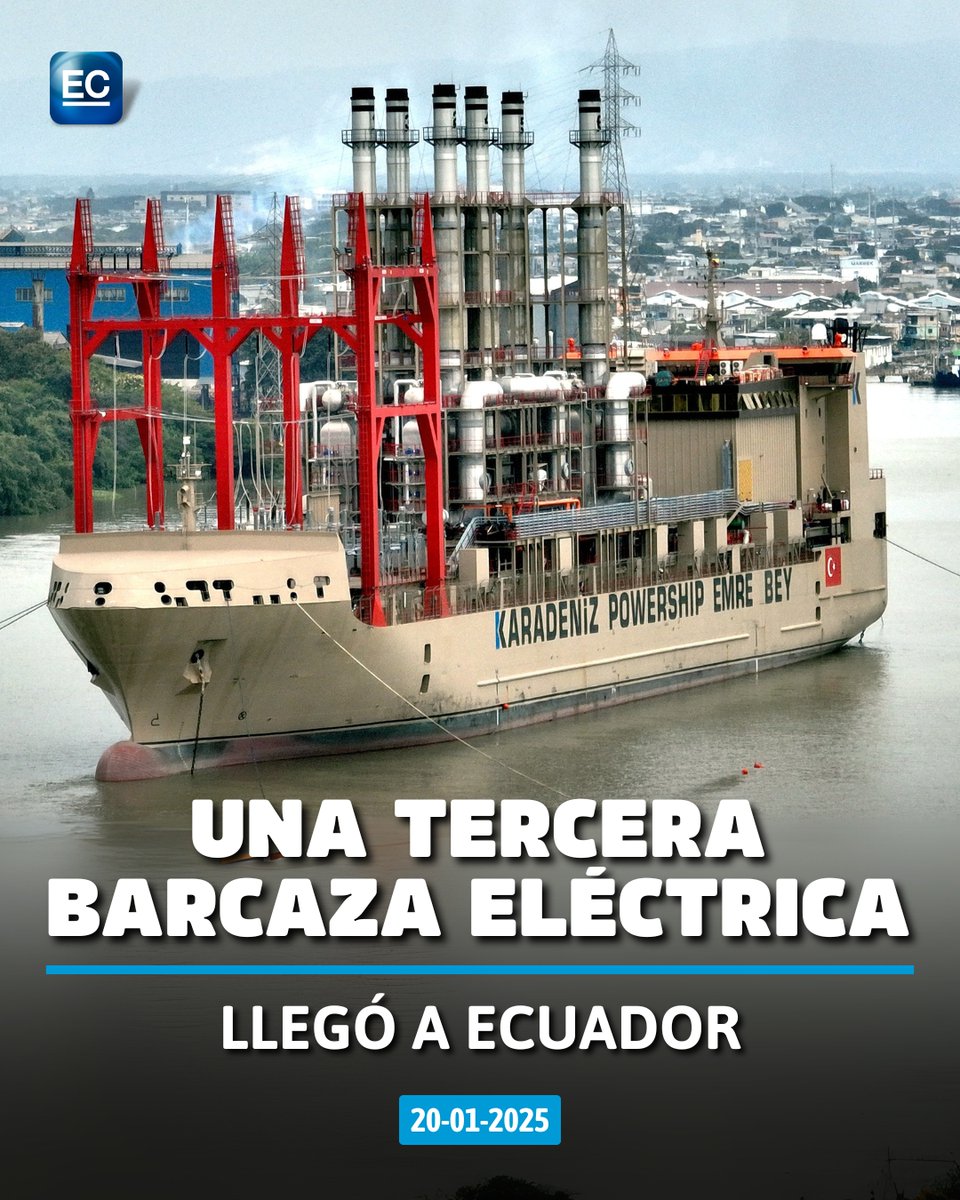 💡 Ecuador sumará 100 MW con la operación de esta nueva barcaza de #energía: s.mtrbio.com/zfdqnusgyz
