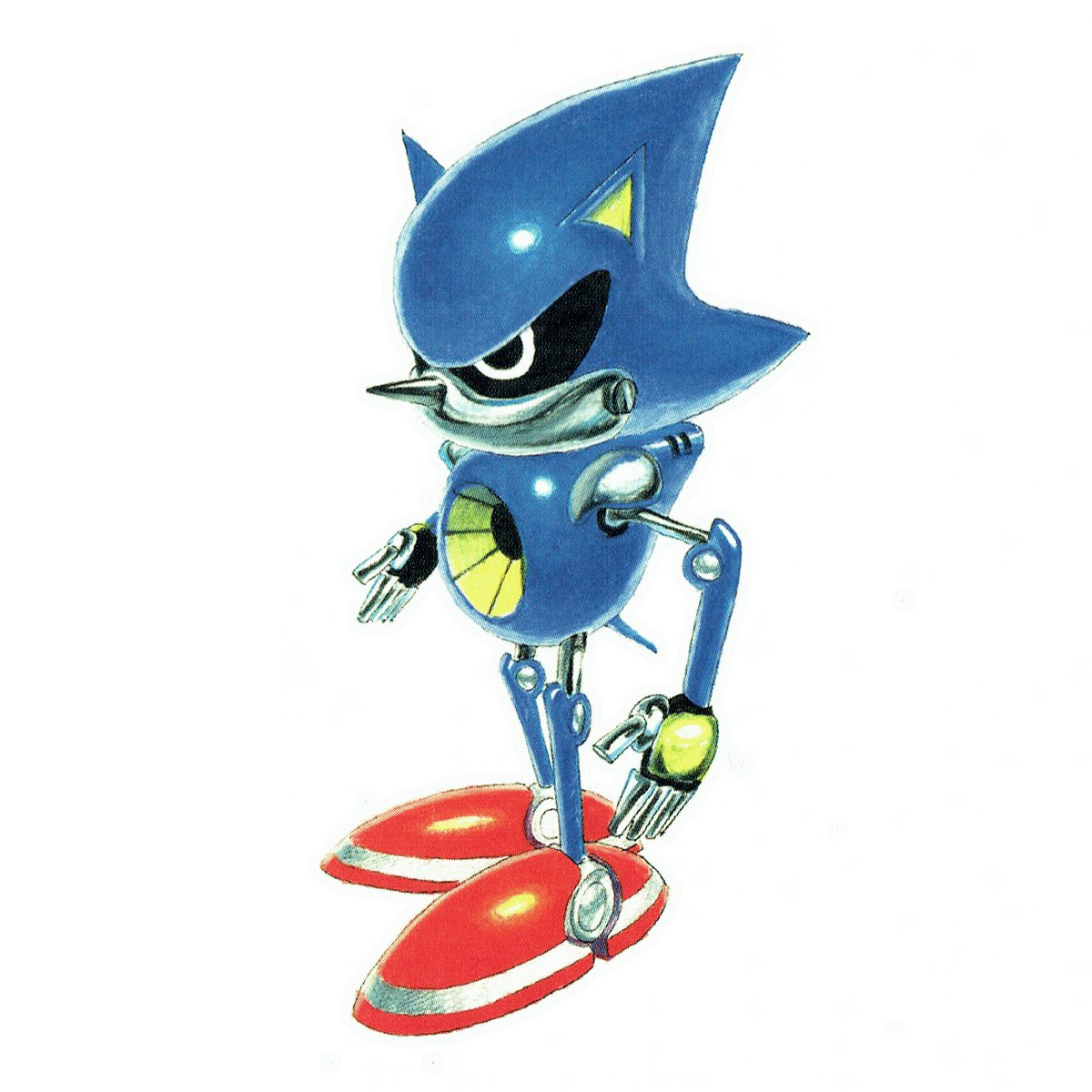 Sonic_Hedgeblog's tweet image. Concept artwork of Metal Sonic, from 'Sonic CD'.