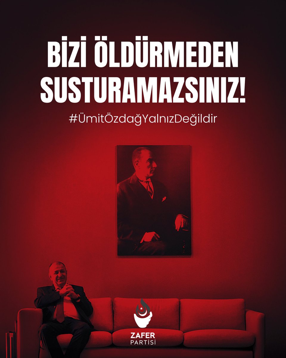 Bizler, Türk milletinin çıkarları için kendi çıkarlarını bir kenara bırakanlarız.

Bizler, çocuklarımız hür ve müreffeh bir ülkede yaşasın diye çalışıp çabalayanlarız.

Aklınızda bulunsun, bizi öldürmeden susturamazsınız!

#ÜmitÖzdağYalnızDeğildir
