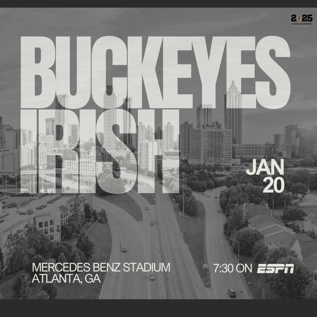 Section205Show's tweet image. 🎶Down in Atlanta 🎶

The 2025 National Championship Game is SET for tonight 👀

#CFBPlayoff #GoBucks #GoIrish
