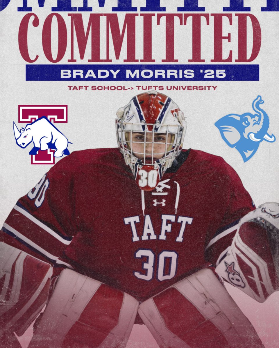 TAFT BOYS’ HOCKEY (@tafthockey) on Twitter photo Congratulations to @b_morris_30 on his commitment to Tufts University!
<a href="/nzprephockey/">NZPrepHockey</a>
<a href="/taftrhinos/">Taft School Athletics</a> Congratulations to @b_morris_30 on his commitment to Tufts University!
<a href="/nzprephockey/">NZPrepHockey</a>
<a href="/taftrhinos/">Taft School Athletics</a>