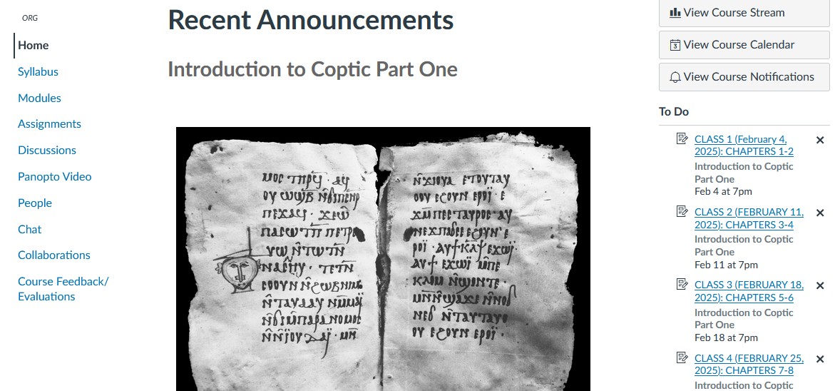 Introduction to Sahidic Coptic starts in 2 weeks (Feb 4). Take 1&amp;2 at discount for complete Coptic (16 weeks). Meet on Zoom. Recordings/materials are available on our Canvas course website to learn at your own pace. Register here: eventbrite.com/e/introduction…
R/T to spread the word