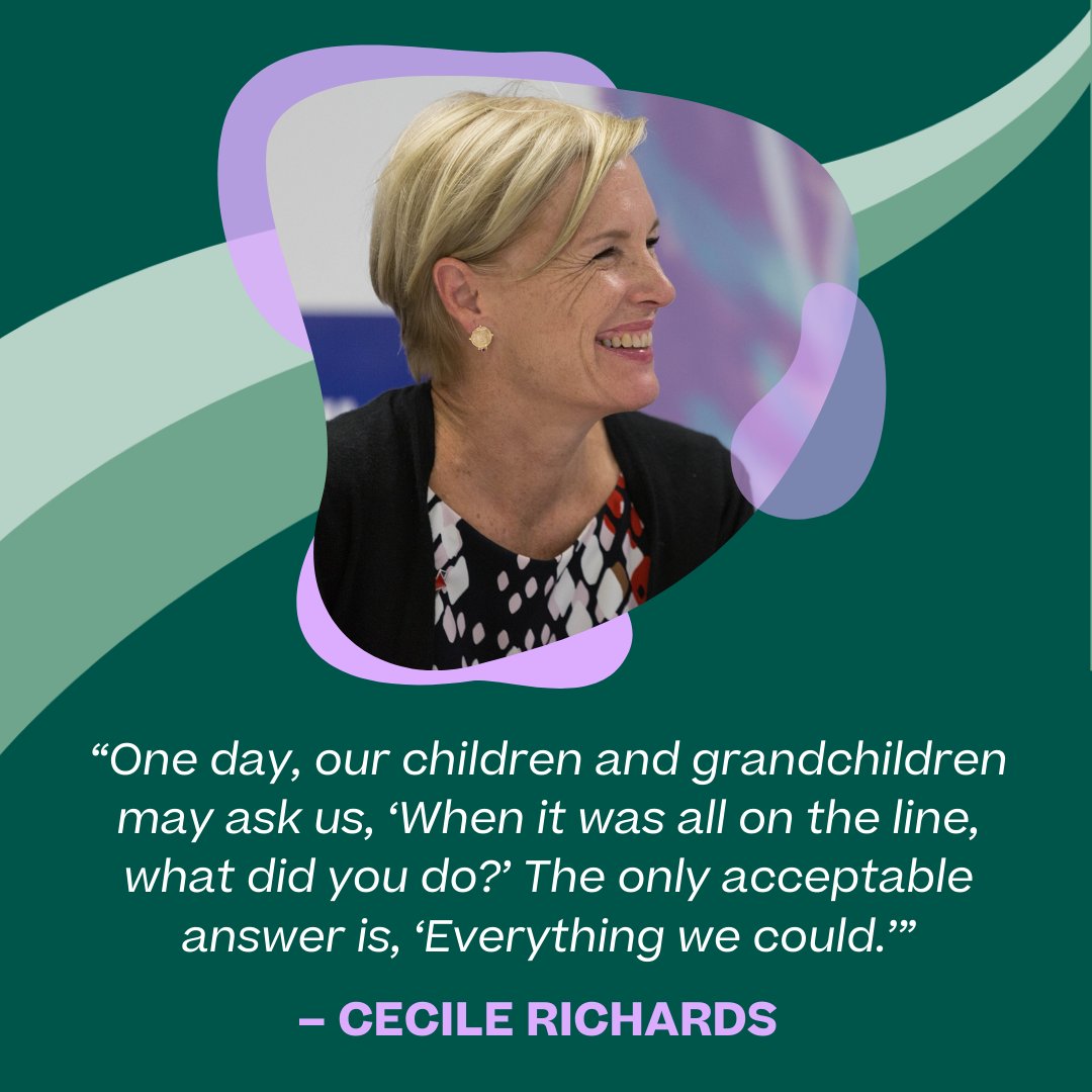 Thank you, <a href="/CecileRichards/">Cecile Richards</a>, for your decades of service, vision, generosity, and bold leadership. We will miss you greatly.