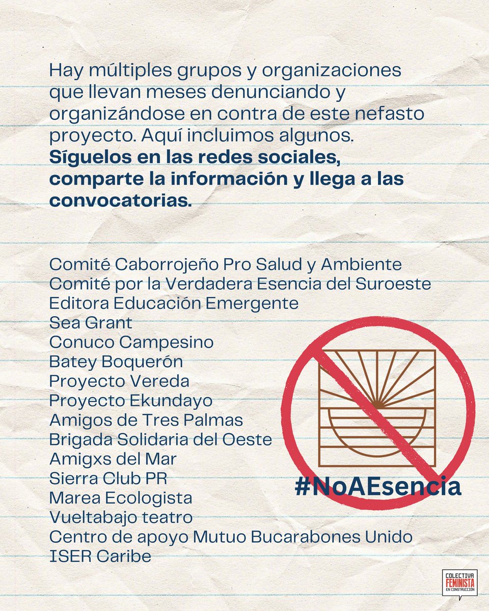 No podemos permitir que inversionistas extranjeros vengan aquí con sus prácticas extractivistas a acaparar nuestras tierras fértiles y a convertirlas en sus paraísos fiscales, desplazando a nuestras comunidades y empeorando aún más nuestra calidad de vida.
#NoAEsencia