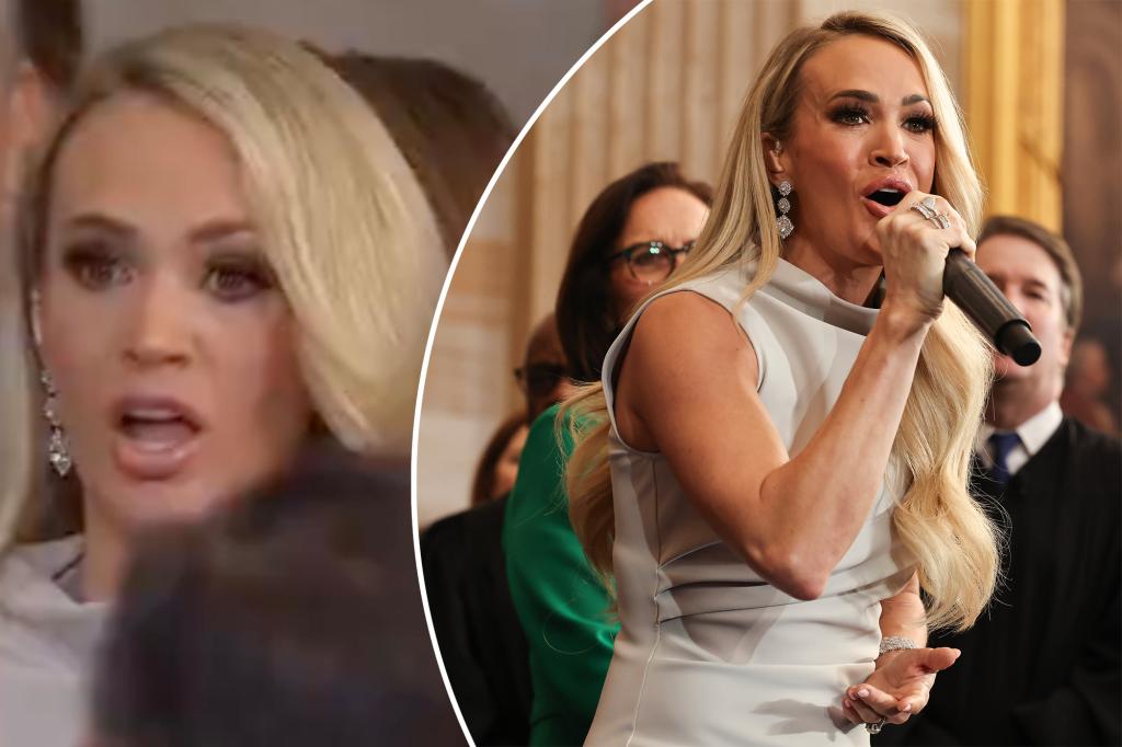 New York Post on X: "Here's what Carrie Underwood mouthed to inauguration staff over music blunder https://t.co/CVnnU8Xd6l https://t.co/jJrLG6dY3B" / X