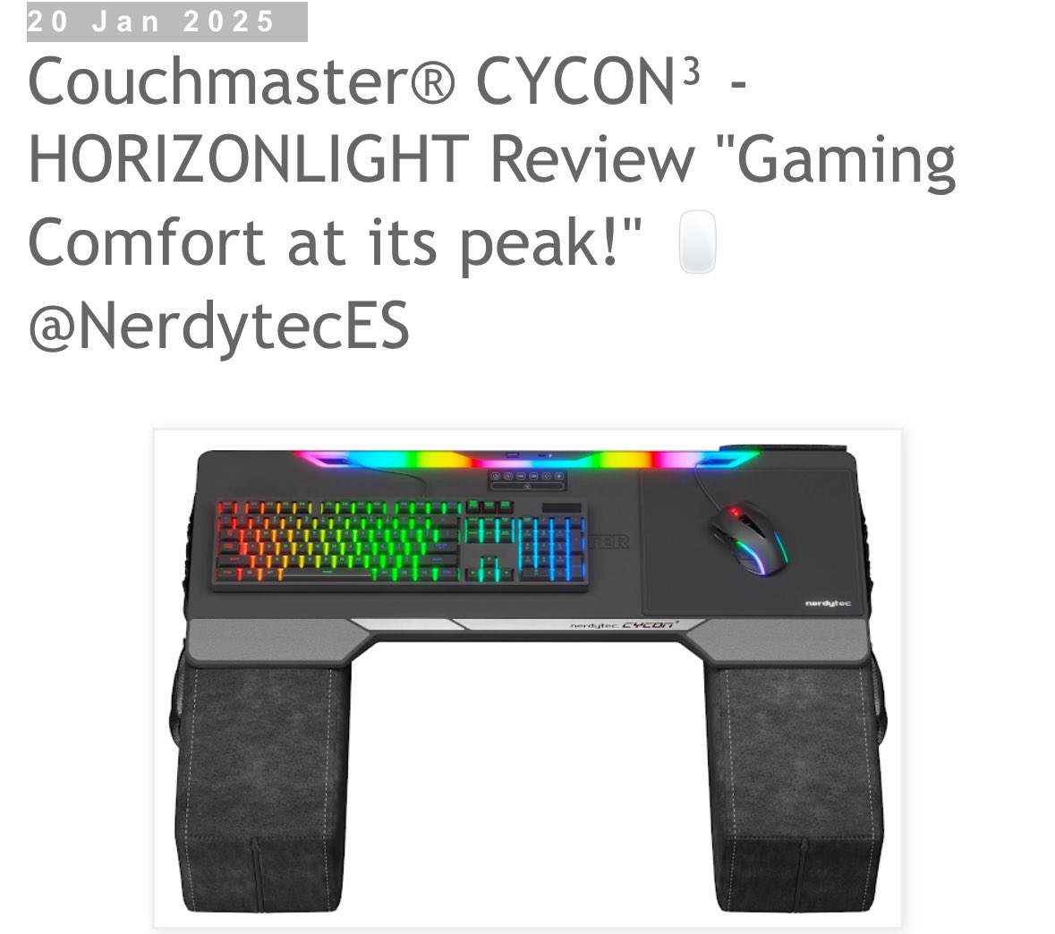 BrittRecluseuk's tweet photo. https://t.co/wOqwwTflP8 #cycon3 #nerdytech #tech #review #gaming https://t.co/HcuGgjqRA9