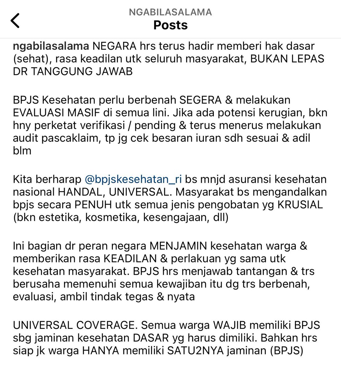 <a href="/1212MAonTWT/">kak/mbak/bu 🔻🔻🔻</a> Gak ada beda gimana kak? Jelas2 saya mengkritik pemerintah. Hati sy ada brsma rakyat. Sy kritisi JKN sbg praktisi kesehatan masyarakat. Search di internet "Ngabila Salama BPJS Kesehatan" past week. Nnti tmn2 bs lihat gmn masukan2 sy utk JKN &amp; pemerintah. Sy ikhlas dg fitnah ini k