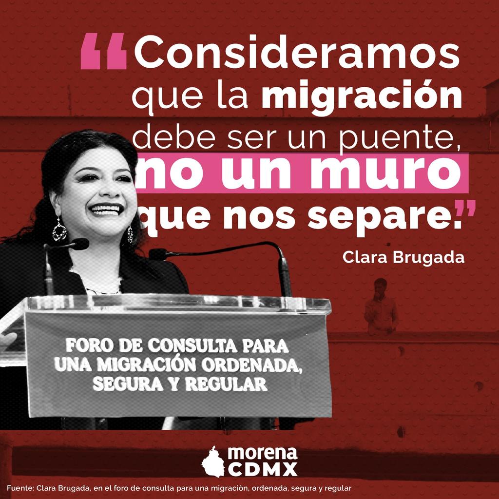 MorenaCiudadMex's tweet image. 🌍🫱🏼‍🫲🏼 La #CDMX avanza con una política #migratoria humanista. El gobierno capitalino garantizará #albergues dignos, #salud, #educación e inclusión #laboral para personas en movilidad. Migrar no es un #delito, es un #derecho.

 Construyamos puentes, no muros. 💜