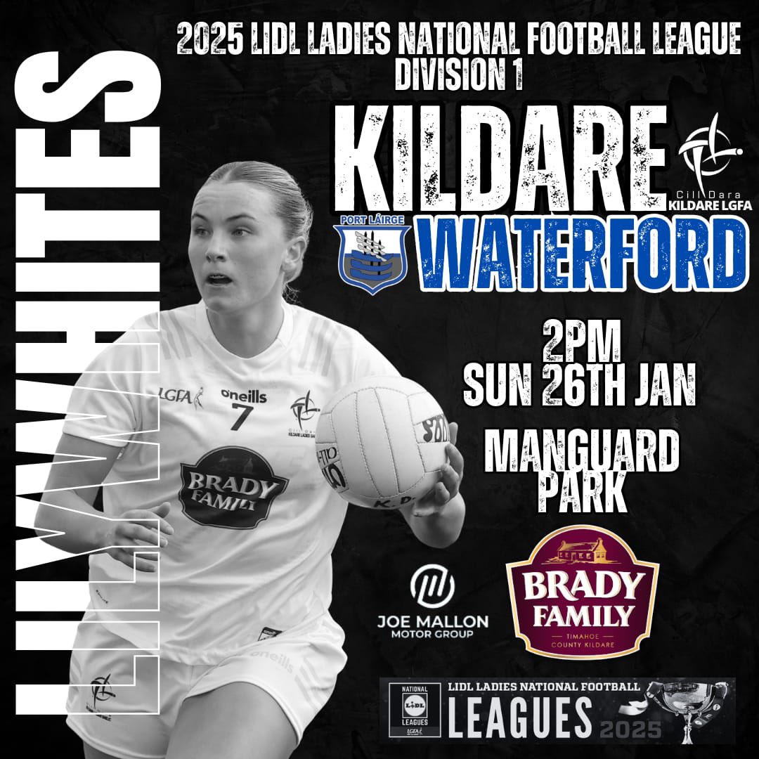 Lidl National Football League Division 1 - Round one 🏆

⚪️⚪️Kildare v Waterford 🔵🔵

📍Sunday 26th January
🏟️ Manguard Park, Hawkfield
⏰ 2pm 

Tickets can be bought below 🎟️

Adults €10
Students/OAPs €5
U16 are free 

Kildare v Waterford LIDL NFL 2025 - Events - Universe