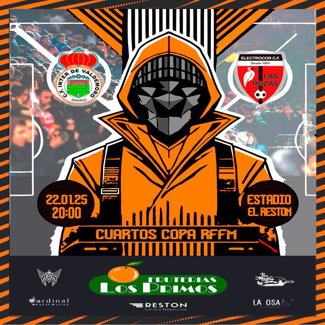 ¡VUELVE LA COPA! 👋
📅 Miércoles 22 a las 20:00h
🆚 <a href="/ELC_Las_Rozas/">Electrocor Las Rozas C.F.</a> 
📍Pvo. Abogados de Atocha “El Reston”