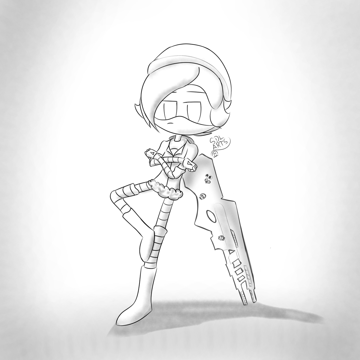 SDL_Arts_'s tweet photo. Doorman 😗
By my
#murderdrones #uzidoorman #fanart #lasergun https://t.co/T2YrJkSKP9