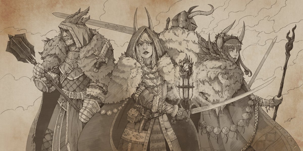 Geminos Monster hunters from Eldara!

Concept piece rage paid for as a commissions, thanks Eyduria :V