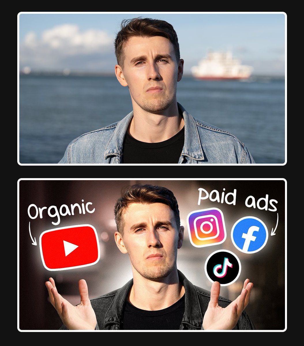 rahalarts's tweet photo. before and after of a recent thumbnail for a client.
-
let me know what you think.
-
Dm me to get yours! ✉️
-
#thumbnaildesigner #thumbnaildesign #designer #graphicdesigner #thumbnaildesigns #minimaker #thumbnailartist #thumbnailmaker #youtubethumbnails https://t.co/ZNIO0HDvc2