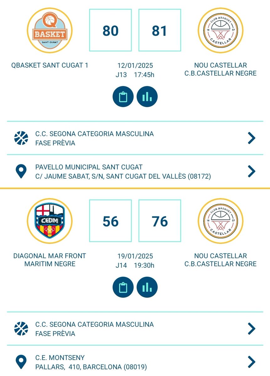 pauviladomat's tweet image. Bon inici d'any i de segona volta!
⚫🟡⚫🟡🏀🏀🏀🏀
@CastellarCB