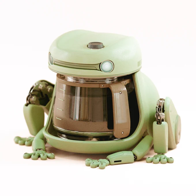 3D | Frog coffee   