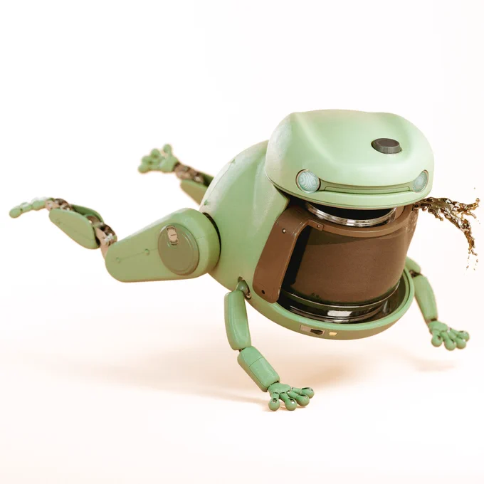 3D | Frog coffee   