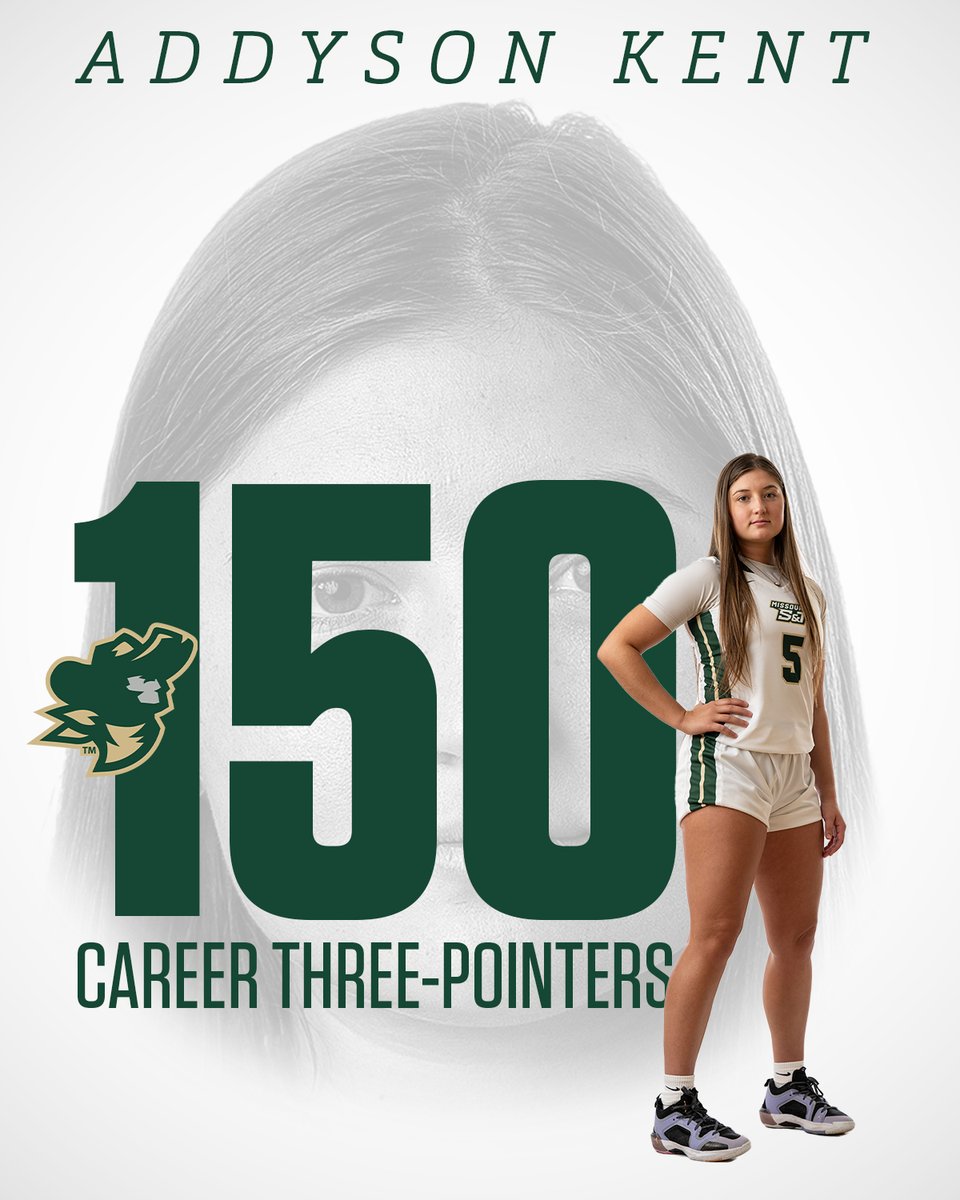 𝗡𝗲𝘄𝗲𝘀𝘁 𝗠𝗲𝗺𝗯𝗲𝗿 𝗼𝗳 𝘁𝗵𝗲 𝟭𝟱𝟬 𝗖𝗹𝘂𝗯

Addyson Kent is just the sixth player in Missouri S&amp;T history to record 150 three-pointers!

Congrats <a href="/AddysonKent/">addyson kent</a>! 👏👏

#minerpride