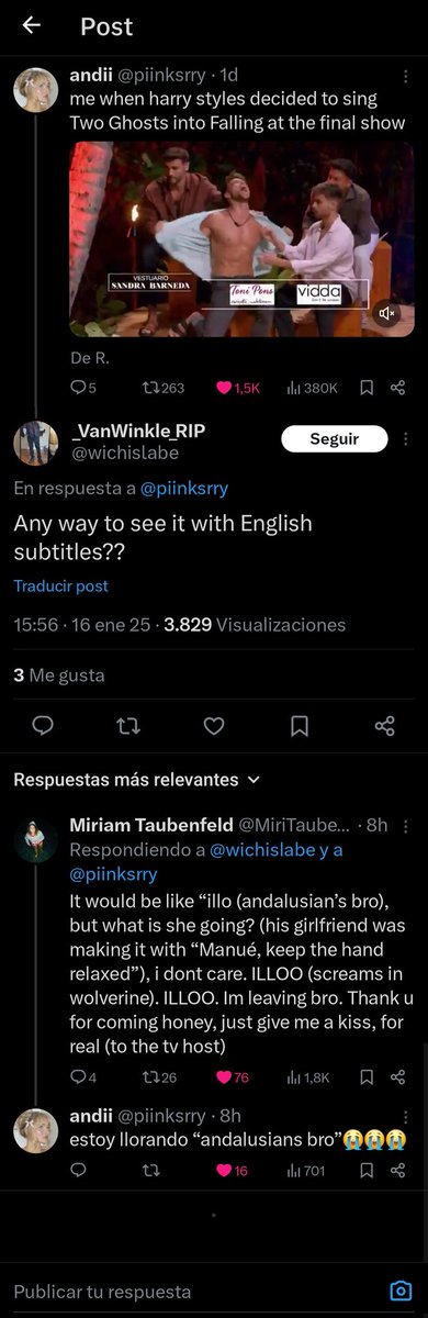 annnnnnnn25's tweet image. Estoy dando volteretas 😂 #LaIslaDeLasTentaciones3