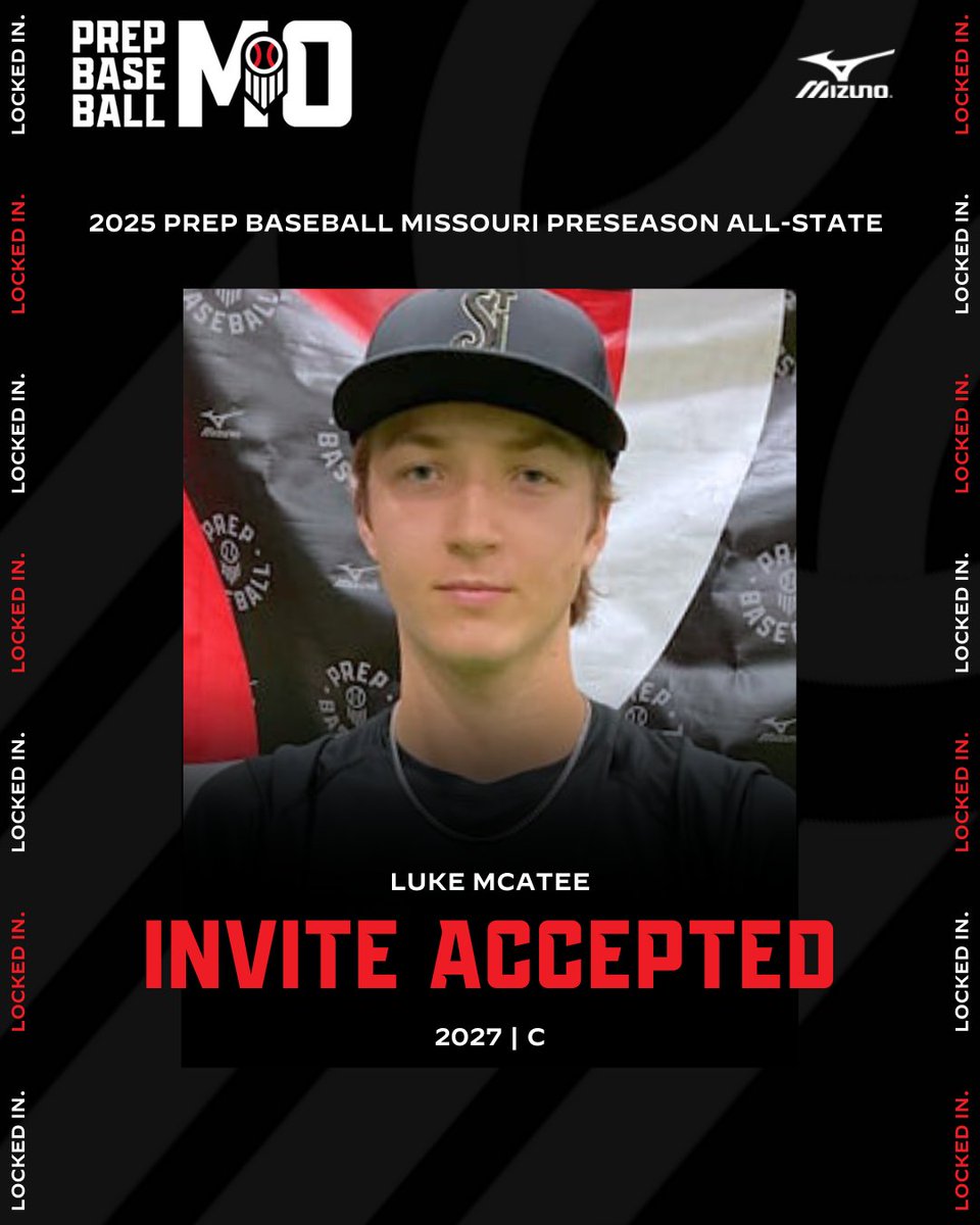 Prep Baseball Missouri (@prepbaseballmo) on Twitter photo โผ๏ธMO Preseason All-Stateโผ๏ธ
'27 C Luke McAtee (De Smet Jesuit) has accepted his invite for the #MOPAS25
๐ค: loom.ly/xrvInLw // <a href="/LukeMcAtee08/">Luke McAtee</a>
Request Invite๐ loom.ly/tLZbGiE โผ๏ธMO Preseason All-Stateโผ๏ธ
'27 C Luke McAtee (De Smet Jesuit) has accepted his invite for the #MOPAS25
๐ค: loom.ly/xrvInLw // <a href="/LukeMcAtee08/">Luke McAtee</a>
Request Invite๐ loom.ly/tLZbGiE