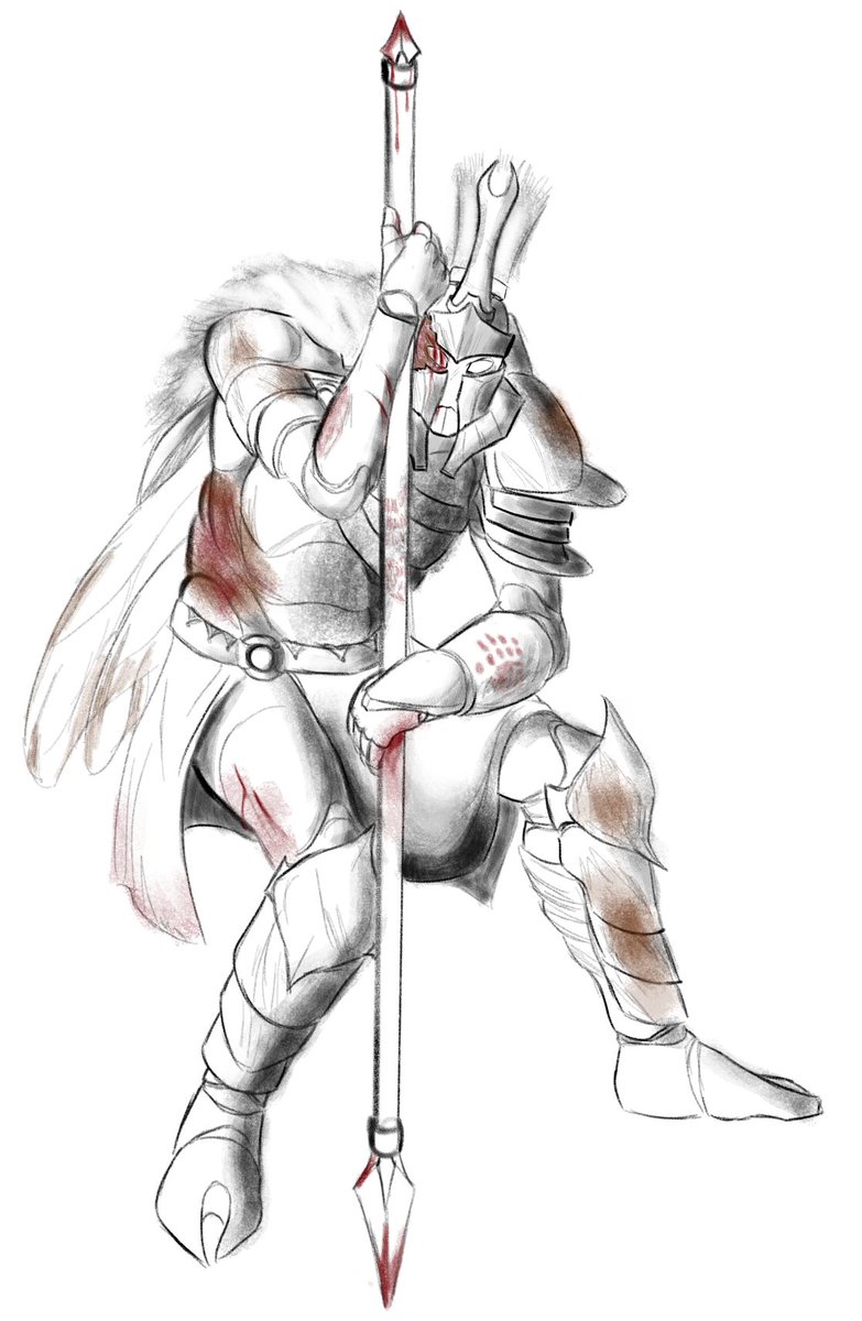 This one's got some blood, but I'm happy with how it came out. Little character who had a rough early adulthood. Konrad.