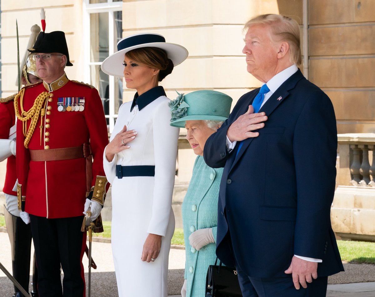 The Hat First Lady Melania Trump wore during a welcome ceremony at Buckingham Palace, June 3, 2019, in London. (Official White House Photo by Andrea Hanks)