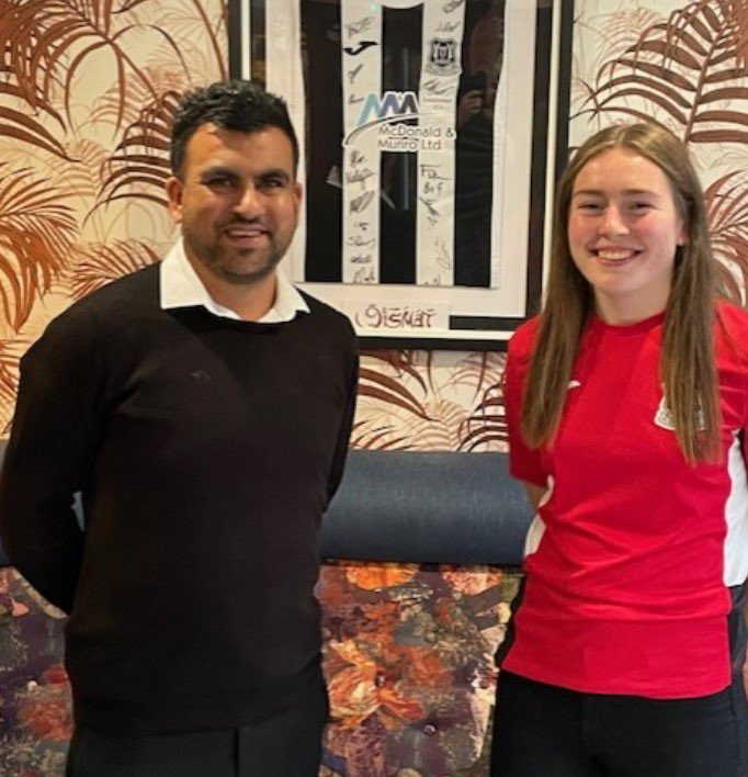 It was a fantastic opportunity to catch up with  the three players that we sponsor, Jack Murray (Elgin City) and Darryl McHardy (Buckie Thistle FC) who were at the Town Hall, along with Lyndsey Brown (ECFC Women), who joined us for dinner at the Qismat after the match.