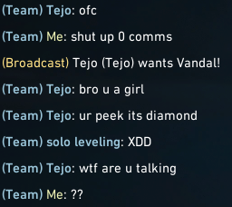 rexoliaa's tweet photo. @UpsCathy Cathy being sexist in ranked and doesn't use voice chat btw, good luck on finding a team sweety 🥰 https://t.co/Du8j4tJkVH