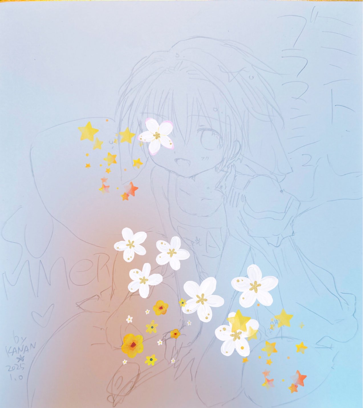 ✴︎ ご予約品 ✴︎　　イラスト　色紙 29916円 ともち先生 セミオーダーカラーイラスト色紙 | 作家別