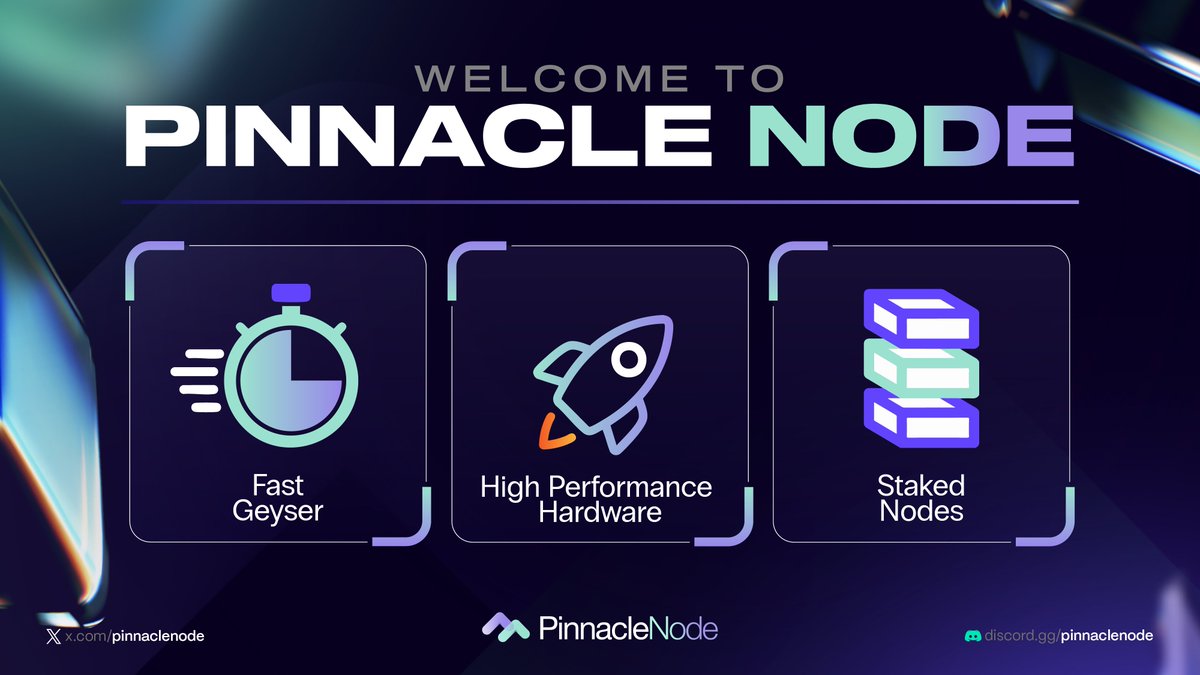 PinnacleNode's tweet image. Welcome to the pinnacle of Solana.