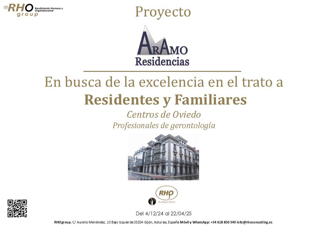 Mmoranrho's tweet photo. El 14 de enero, realizamos una nueva jornada del curso “En busca de la excelencia en el trato a Residentes y Familiares”, trabajando junto a los profesionales de gerontología de Aramo Residencias 

En este gran proyecto, buscamos la excelencia en todos los temas relacionados con el residente, sus familias y su gestión, tanto a nivel de lenguaje verbal como de experiencia emocional, crear y mantener protocolos comunes y eficientes de comportamiento a la hora de atender a residentes y sus familiares, así como gestionar positivamente las emociones del residente.
Otros tema comentados, e incorporados en las competencias de los profesionales, han sido la elevacion de la #inteligencia #somática de los #profesionales, para mejorar su #wellbeing, evitar el #estrés y mejorar la experiencia #emocional del #residente y por lo tanto su salud integral. 
Por fin, se dieron pautas para gestionar el #apego emocional que se puede producir en situaciones críticas.

Como siempre, es un placer trabajar con el fantástico equipo que forman las profesionales de #gerontología de #Aramo. Una gran institución, al servicio de nuestros mayores! 

La siguiente jornada… muy pronto

RHOgroup 

#lider #lideres #leader #leaders #leadership #liderazgo #organizacion #equipo #residencias #positivity #estres #tension #curso #autoliderazgo #conversaciones #comunicacion #desarrollo #desarrollopersonal #crecimiento #resultados #asturias