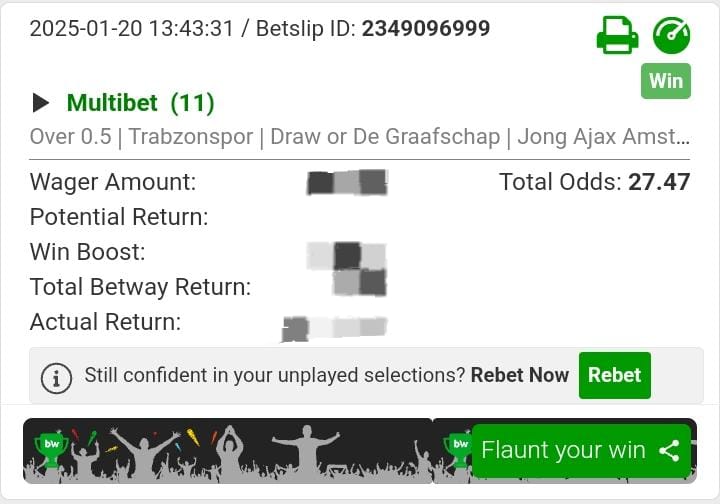 This win on Betway is just the beginning!
Hard work and smart bets pays off Thanks Betway