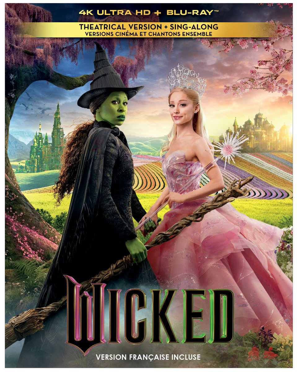 NewsCarryon's tweet photo. We've got WICKED!! Win 1 of 3 DVD copies of the most magical film of 2024!  Follow @NewsCarryOn by Jan 26, 2025 for automatic entry into the draw! WICKED AVAILABLE ON 4K UHD, Blu-ray™ and DVD on FEB 4, 2025. @wickedmovie @UniAllAccess  @TheTAROGroup #WickedMovie #ArianaGrande https://t.co/GAd61Atu6i