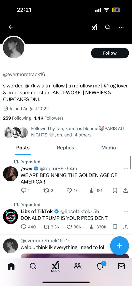 THREAD OF TRUMPIE SWIFTIES (in case you wanna unfollow) 
 <a href="/evermoretrack16/">ؘ</a>