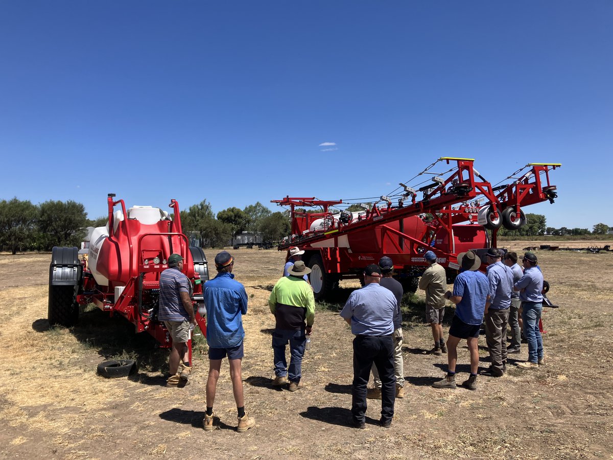Croplands's tweet photo. Croplands Territory Managers Brett Kay and David Hamilton have teamed up with dealer O'Connors to run a series of WEED-IT demo days for local growers and training for dealership staff in the Swan Hill, Corowa and West Wyalong regions.

#croplands #oconnors #demoday #localdealer https://t.co/PqwlG3zF31
