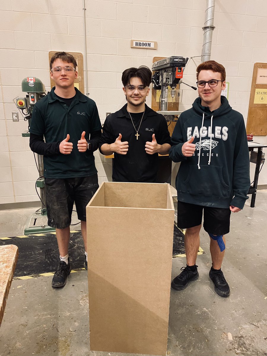 Big thanks to <a href="/SJCMarty/">Construction</a> class for building plinths for the upcoming Tiny Home Art Show. What is a plinth you may ask? “A heavy base supporting a statue, vase”…or in our case a tiny home. Dandy scrabble word too!