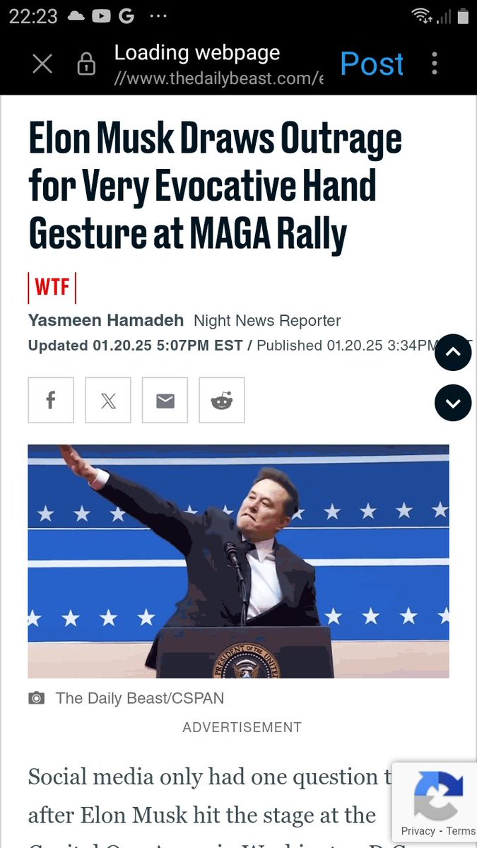 Elon Musk auditions for the remake of Dr Strangelove.

At least that's  what I hope this gesture means...