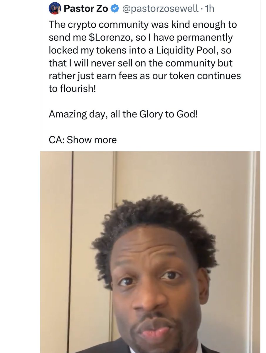 Pastor Lorenzo is now grifting his own Shitcoin. Magnificent. No church in  the wild 🤣🤣
