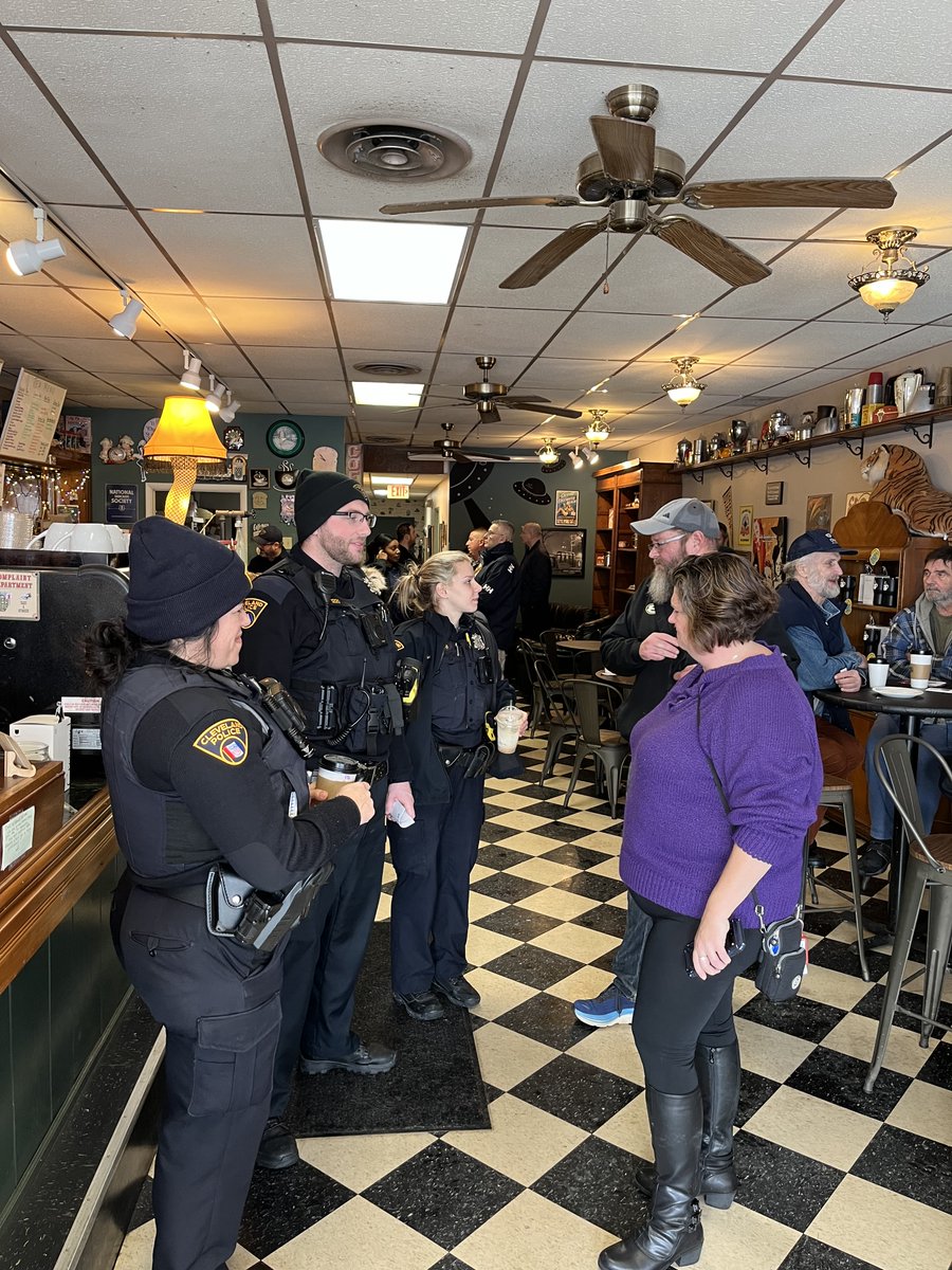 "Coffee with the Cops" last Friday at Savor the Moment with Cleveland Police First District.