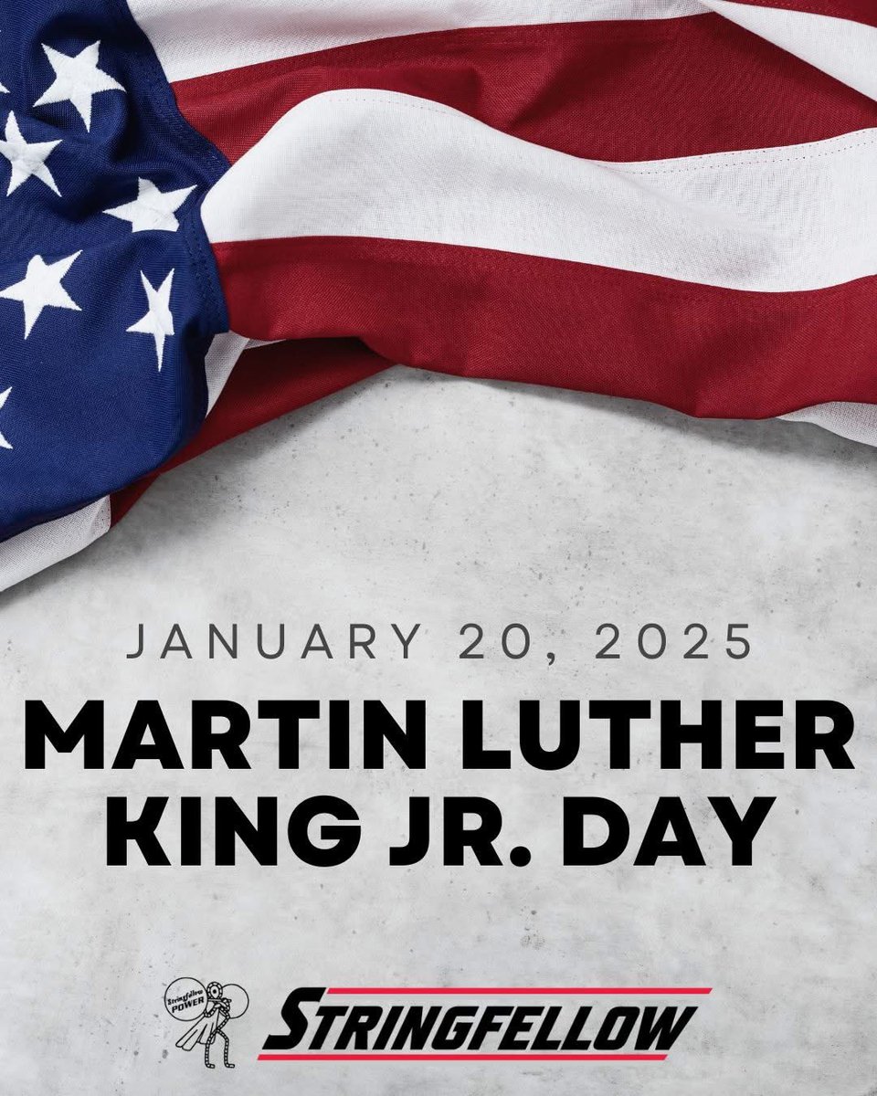 StringfellowInc's tweet image. “Everybody can be great because everybody can serve.” – Dr. Martin Luther King Jr. 💡

At Stringfellow, we’re inspired by his vision of service and community. Today, let’s honor his legacy by making a difference—big or small—in the lives around us.