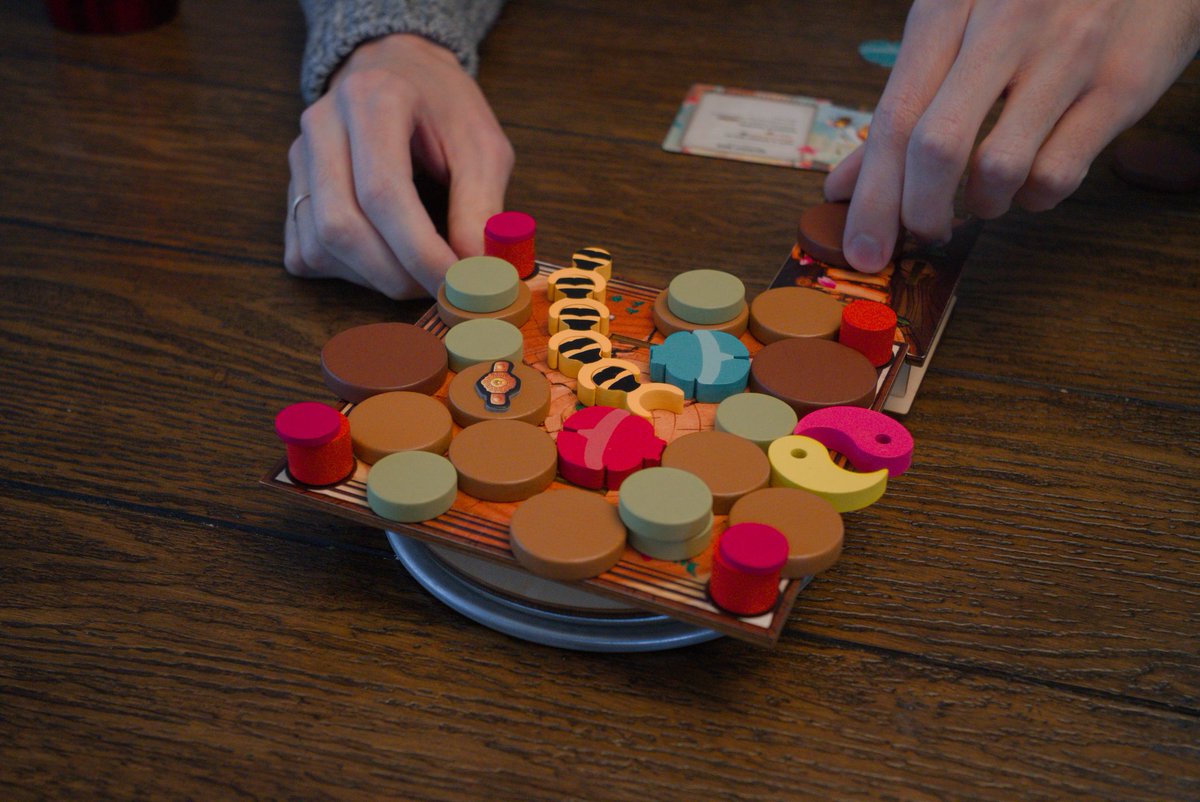 TheLibraryGamer's tweet image. Snow can't stop these games.

Really impressed with Kabuto Sumo: Sakura Slam. The board adds a lot of good decision friction by limiting the push platform to the corners and promoting different placements with the corner slam.