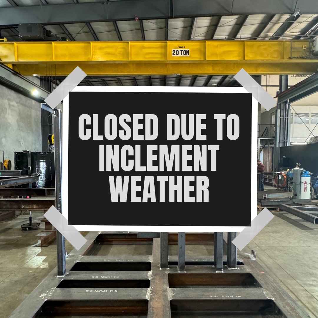2911Fab's tweet photo. ❄️ Due to inclement weather, our shop will be closed tomorrow, January 21st. We're planning a delayed opening on Wednesday, January 22nd, but please stay tuned for updates.

In the meantime, if you need assistance with anything, please reach out to sales@2911fabrication.com https://t.co/xBlyw4SvLV
