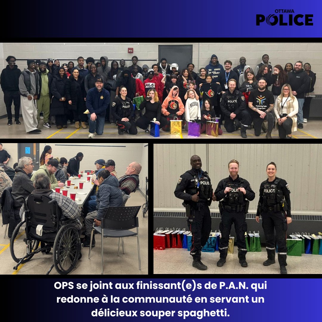 Mettant à l'épreuve leurs nouvelles compétences culinaires, les finissant(e)s du programme P.A.N. servent un souper spaghetti dans la communauté.

L'organisation à but non lucratif « Their Opportunity », en partenariat avec la ville d'Ottawa et le service de police d'Ottawa, a