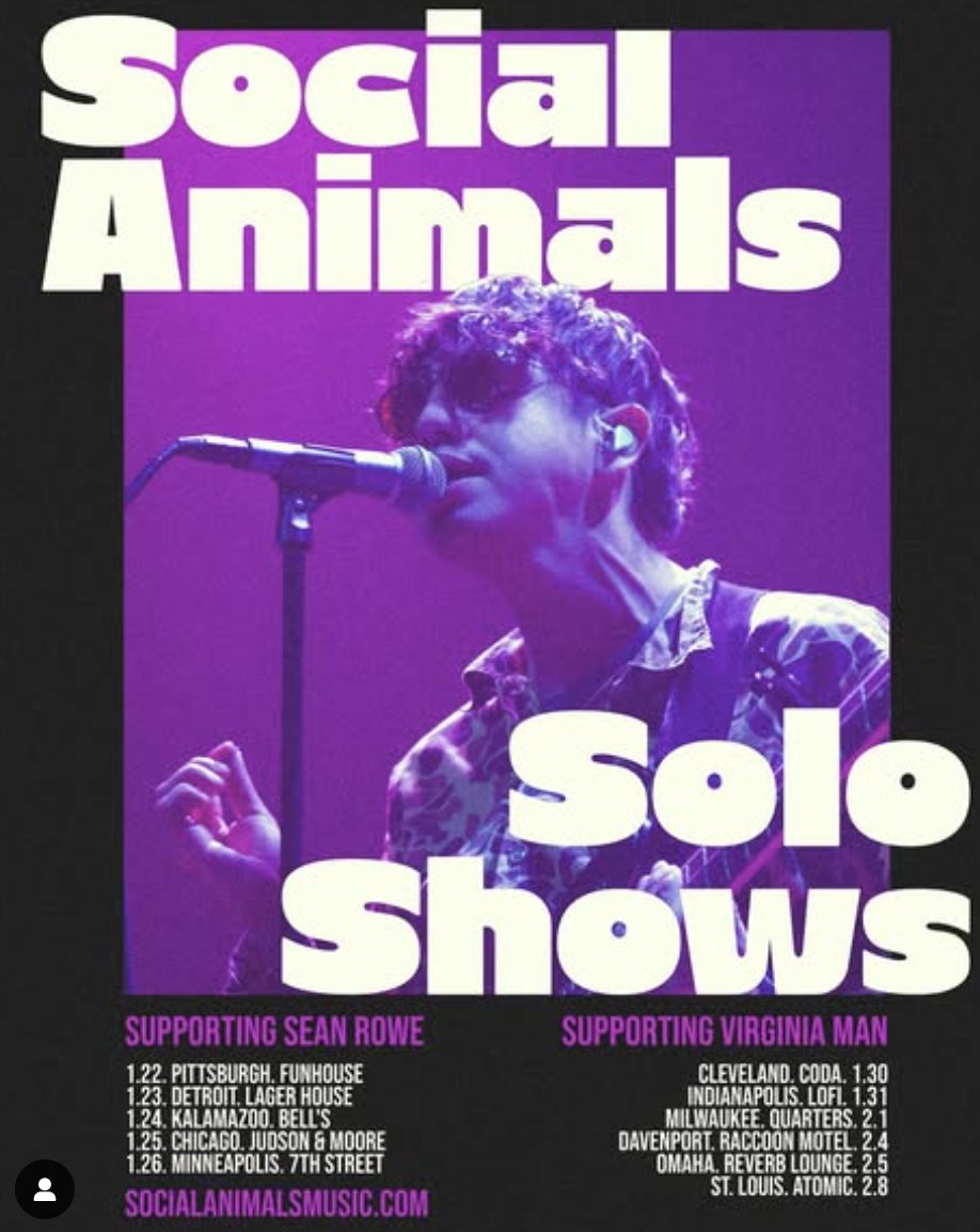 Opus One Productions (@opusoneprod) on Twitter photo 🔔 SHOW REMINDER 🔔
01/22 | <a href="/sean_rowe/">sean_rowe</a>'s tour with special guest <a href="/socialanimals/">social animals</a> (solo) kicks off in TWO DAYS at the <a href="/SmallsFunhouse/">The Funhouse</a>
🎟 Buy Tix: hive.co/l/0122seanrowe 🔔 SHOW REMINDER 🔔
01/22 | <a href="/sean_rowe/">sean_rowe</a>'s tour with special guest <a href="/socialanimals/">social animals</a> (solo) kicks off in TWO DAYS at the <a href="/SmallsFunhouse/">The Funhouse</a>
🎟 Buy Tix: hive.co/l/0122seanrowe