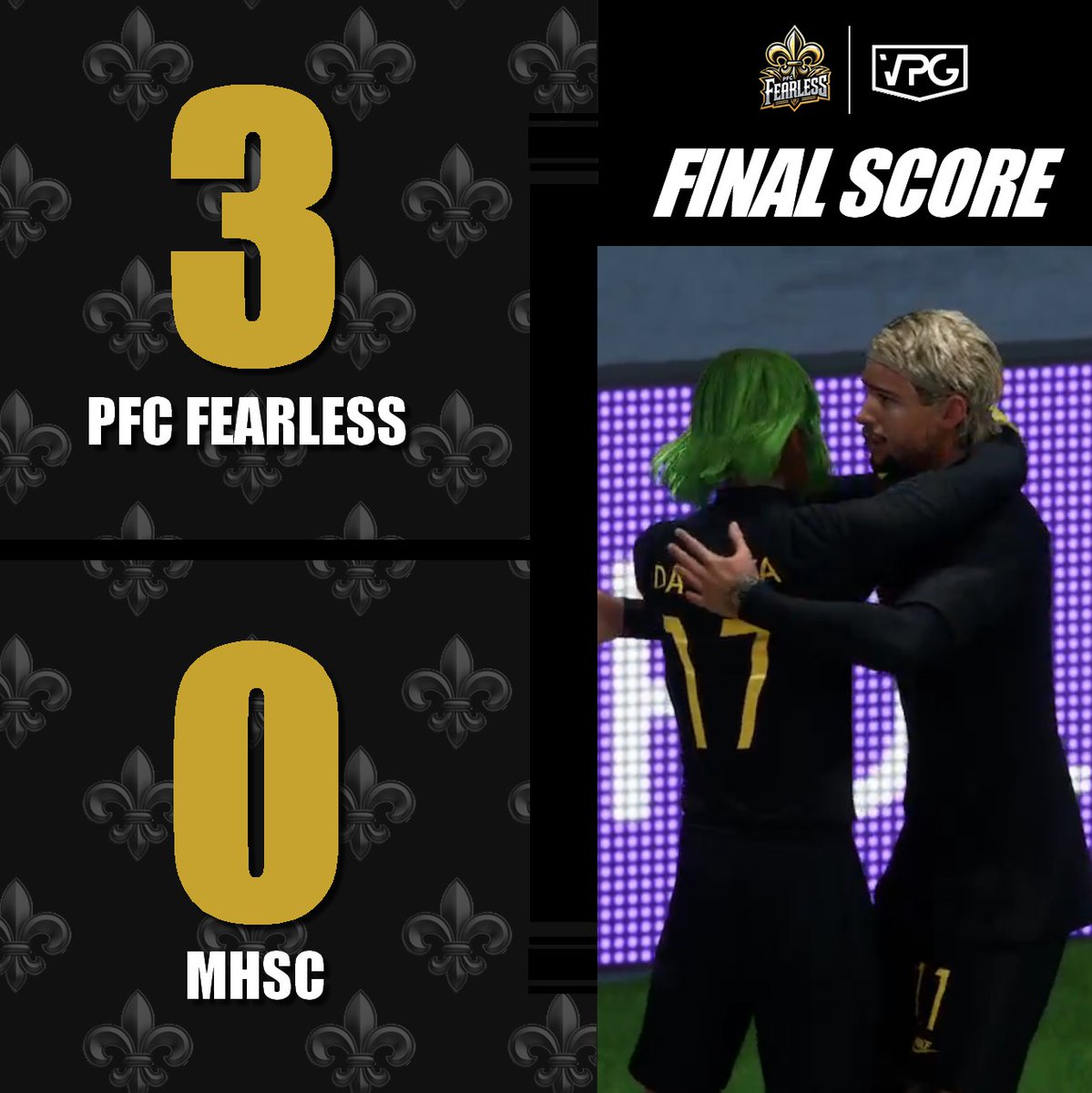 PFC Fearless (@fearless_cp) on Twitter photo Résultats de la soirée
🟥 | 1-2 <a href="/ReyZzEsport/">ReyZz NeTra</a>
⚽️ | Nels
🅰️ | Bnito
⭐️ | Nels
🟩 | 4-2 <a href="/XIGLZhommes/">XIG LZhommes</a>
⚽️⚽️⚽️⚽️ | Veusti
🅰️🅰️ | Bnito
⭐️ | Veusti
🟩 | 3-0 <a href="/MhscPro/">MONTPELLIER HSC PRO CLUB</a>
⚽️🅰️ | Missette
⚽️🅰️ | Veusti
⚽️🅰️ | Bnito
⭐️ | Missette
_____ Résultats de la soirée
🟥 | 1-2 <a href="/ReyZzEsport/">ReyZz NeTra</a>
⚽️ | Nels
🅰️ | Bnito
⭐️ | Nels
🟩 | 4-2 <a href="/XIGLZhommes/">XIG LZhommes</a>
⚽️⚽️⚽️⚽️ | Veusti
🅰️🅰️ | Bnito
⭐️ | Veusti
🟩 | 3-0 <a href="/MhscPro/">MONTPELLIER HSC PRO CLUB</a>
⚽️🅰️ | Missette
⚽️🅰️ | Veusti
⚽️🅰️ | Bnito
⭐️ | Missette
_____