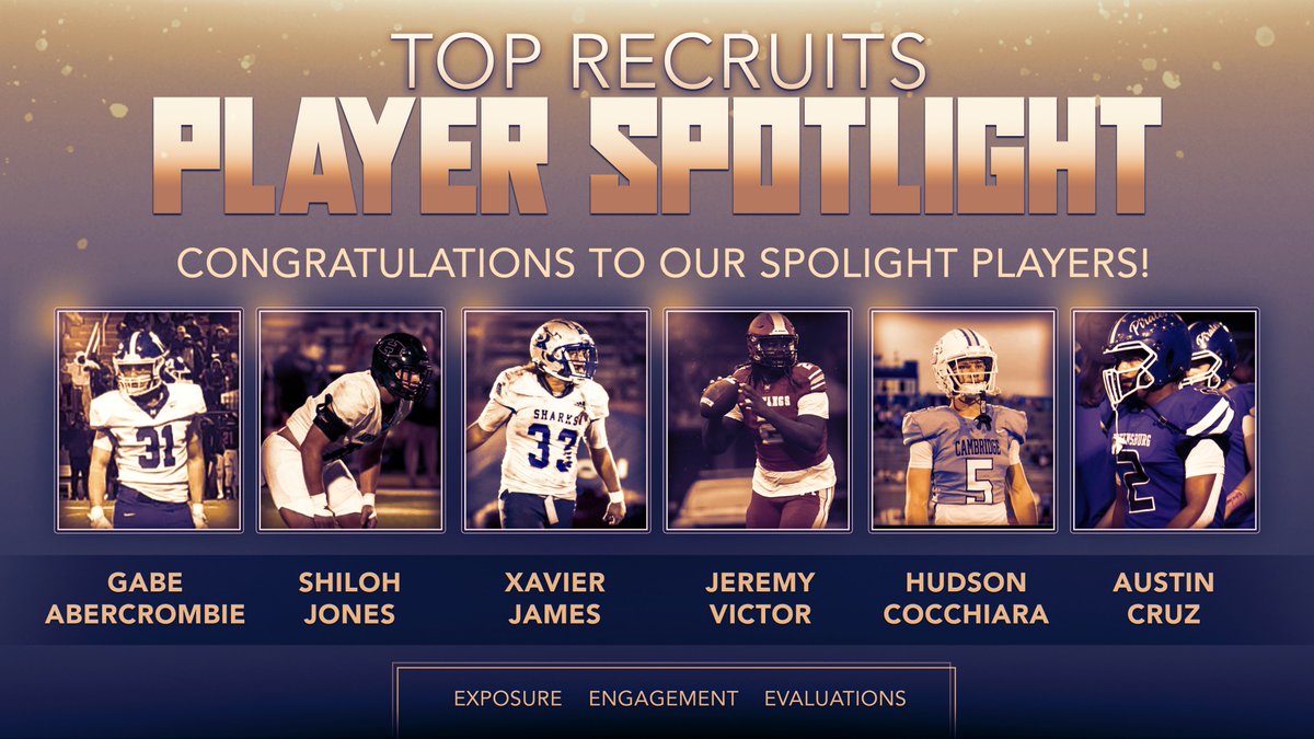 Top Recruits (@toprecruits_fb) on Twitter photo 🚨Congrats to our TOP RECRUITS Spotlight Players🚨
🏈 Top Recruits:
-> <a href="/abercrombie2026/">Gabe Abercrombie</a>
-> <a href="/Shi10hJones/">Shiloh Jones</a>
-> <a href="/Buddha_James33/">Xavier “Buddha” James</a>
-> <a href="/JeremyVictor13/">Jeremy Victor</a>
-> <a href="/HudsonCocchiara/">Hudson Cocchiara</a>
-> <a href="/austincruzz2/">𝐀𝐮𝐬𝐭𝐢𝐧 𝐂𝐫𝐮𝐳 ‘𝟐𝟔</a>
⚡️Top Recruits Spotlight Recruiting Exposure 🚨Congrats to our TOP RECRUITS Spotlight Players🚨
🏈 Top Recruits:
-> <a href="/abercrombie2026/">Gabe Abercrombie</a>
-> <a href="/Shi10hJones/">Shiloh Jones</a>
-> <a href="/Buddha_James33/">Xavier “Buddha” James</a>
-> <a href="/JeremyVictor13/">Jeremy Victor</a>
-> <a href="/HudsonCocchiara/">Hudson Cocchiara</a>
-> <a href="/austincruzz2/">𝐀𝐮𝐬𝐭𝐢𝐧 𝐂𝐫𝐮𝐳 ‘𝟐𝟔</a>
⚡️Top Recruits Spotlight Recruiting Exposure