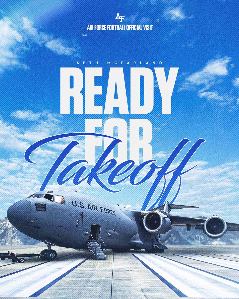 Seth McFarland (@sethmcf07) on Twitter photo Excited for the opportunity to go out to Colorado Springs!! #Boltbrotherhood
<a href="/AF_Football/">Air Force Football</a> <a href="/CoachLamAF/">Ken Lamendola</a> <a href="/coachskene3/">Brett Skene</a> <a href="/coach_hampton/">Brandon Hampton</a> <a href="/PineTreeFB/">Pine Tree Football</a> Excited for the opportunity to go out to Colorado Springs!! #Boltbrotherhood
<a href="/AF_Football/">Air Force Football</a> <a href="/CoachLamAF/">Ken Lamendola</a> <a href="/coachskene3/">Brett Skene</a> <a href="/coach_hampton/">Brandon Hampton</a> <a href="/PineTreeFB/">Pine Tree Football</a>
