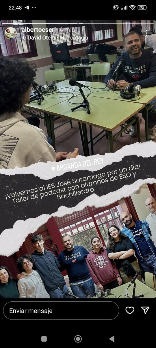 AnaTaboada_S's tweet photo. Hoy, @AlbertoEscri, alcalde de @Arganda_Ayto y @lomionoesnormal, CEO de Fundación Pegasus, han participado en el taller de Podcast del IES José Saramago de Arganda del Rey. #profeorgullosa #antiguosalumnos #CodigoEscuela4_0_Madrid
#IF_CMadrid

https://t.co/NI42MW9Sst https://t.co/aTOjwttnlR